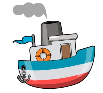 an image of a boat with a flag on it