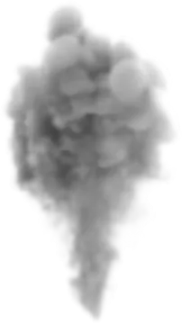 a cloud of smoke on a white background
