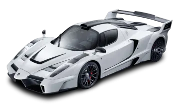 a white and black sports car