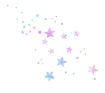 a white background with colorful stars on it