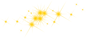 a group of yellow sparkles on a white background