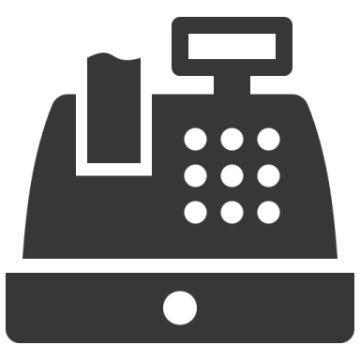 a black and white icon of a phone