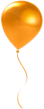 a golden balloon with a string on it
