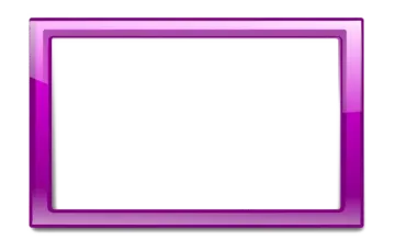 a purple glass frame on a white background