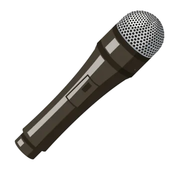 a microphone on white background