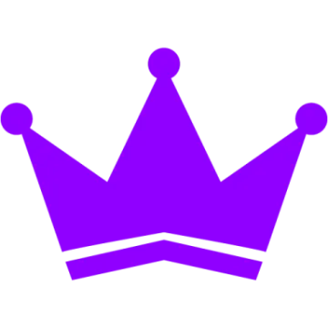 a purple crown on a white background