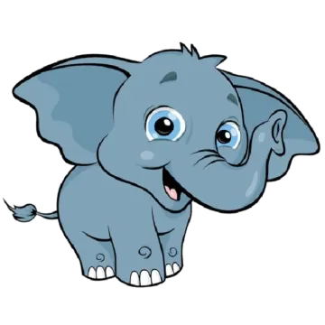 an elephant with blue eyes