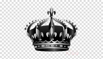 a black and white crown on a transparent background