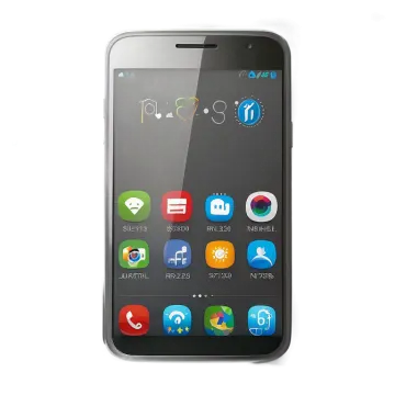 a black smartphone with various icons on it