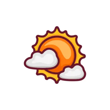 the sun and clouds icon