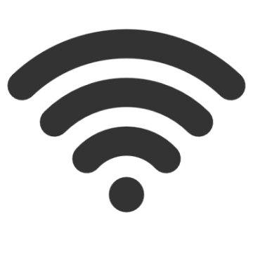 a black and white icon of a wi - fi
