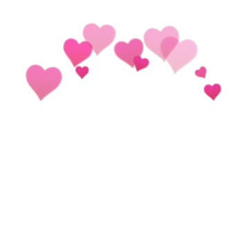 pink hearts on a white background