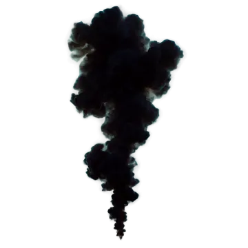 the smoke is black