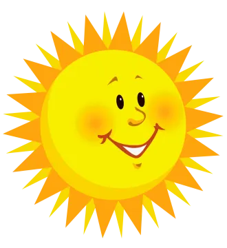 a smiling sun with its mouth open