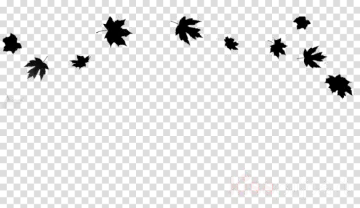 a black and white silhouette of leaves on a transparent background
