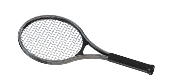 a tennis racket on a white background