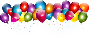 a bunch of balloons on a white background