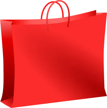 a red shopping bag