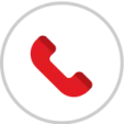 the red phone icon with a white background