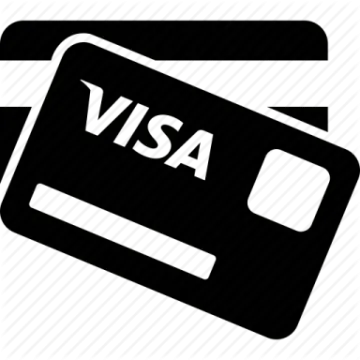 a credit card with the word visa