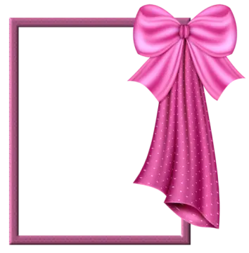 a pink ribbon with a bow on it