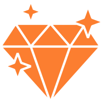a diamond with stars on it