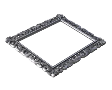 a black picture frame on a white background