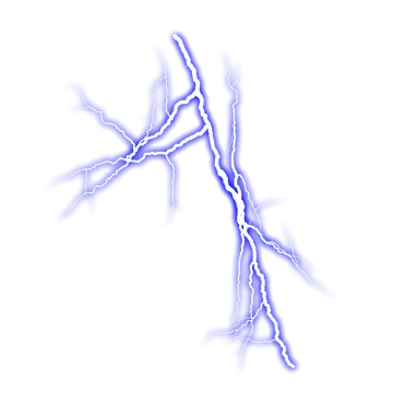 a lightning bolt on a white background