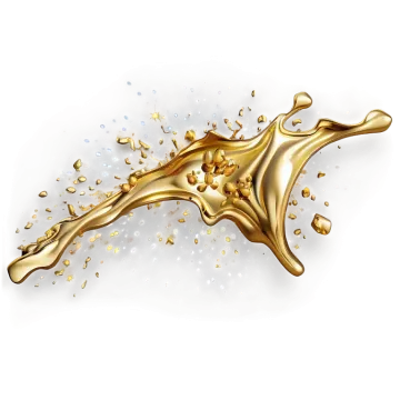 a splash of gold on a white background