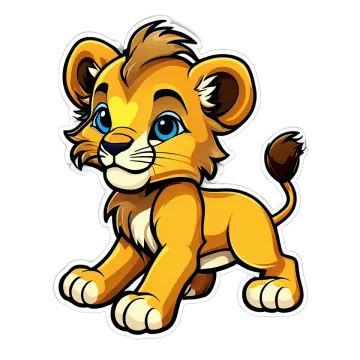 the lion cub sticker