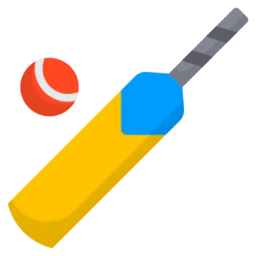 a cricket bat and ball