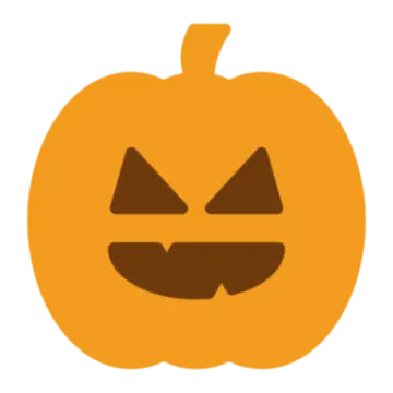 an orange pumpkin with a scary face