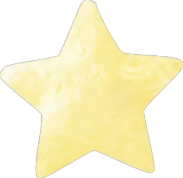 a yellow star on white background