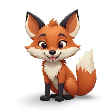 a cute little fox sitting on the ground