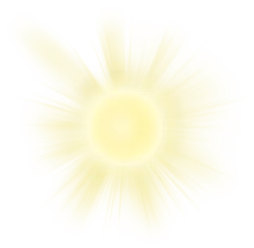 a bright yellow sun on a white background