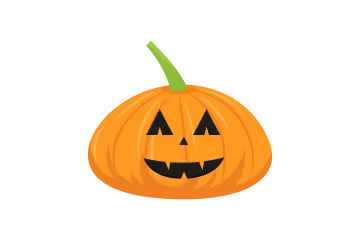 an orange pumpkin with a green leaf on top