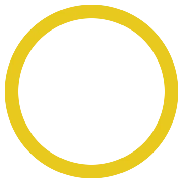 a yellow circle on a white background
