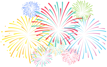 colorful fireworks clipart png