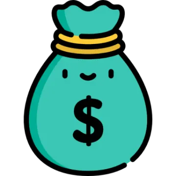 a money bag with a dollar sign inside