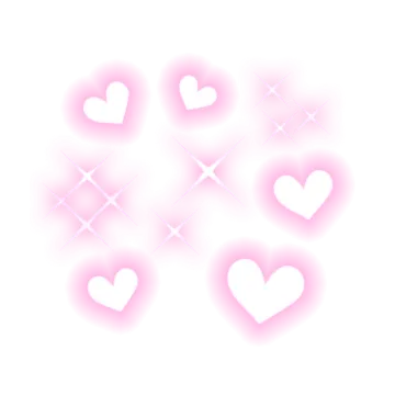 pink hearts on a white background