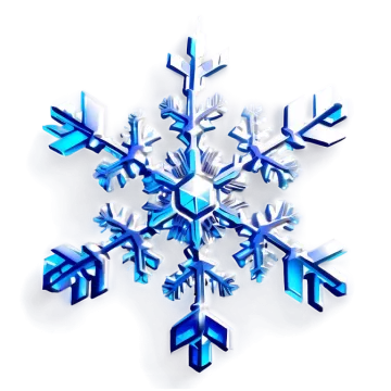 a blue snowflake on a white background