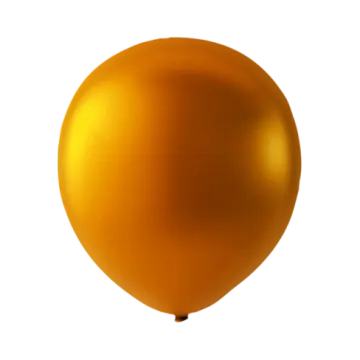 an orange balloon on a white background