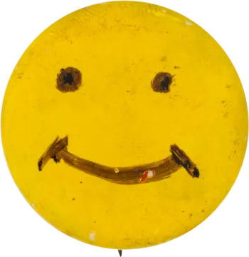 a yellow smiley face on a white background