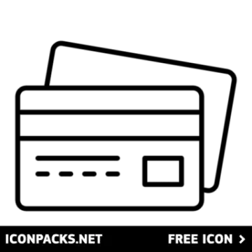 a black and white icon of a credit card