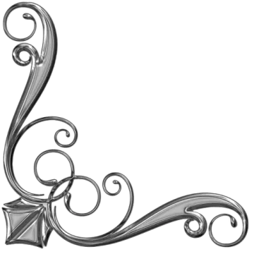 a black and white photo frame with swirl designs