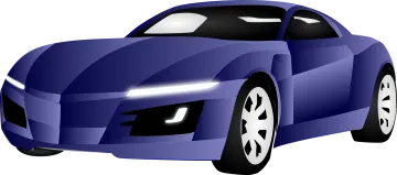 a blue sports car