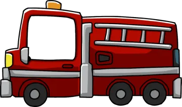 a cartoon fire truck