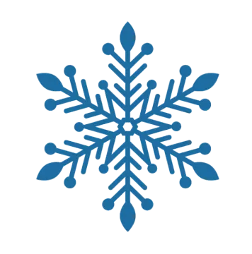 a blue snowflar on a white background