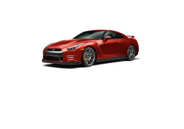 a red sports car on a white background