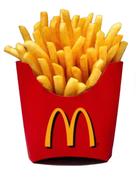french fries in a red box